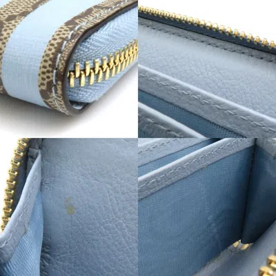 Pre-owned Gucci Blue Brown Gg Supreme Canvas Coin Purse/coin Case () In Blue, Brown