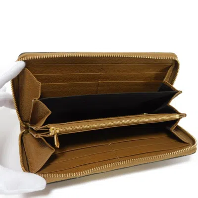 Pre-owned Gucci Brown Leather Long Wallet (bi-fold) ()