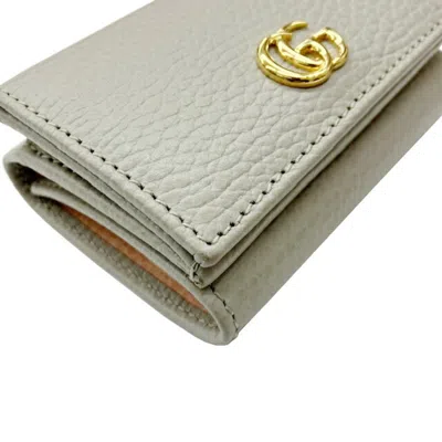 Pre-owned Gucci Gray Leather Wallet (tri-fold) ()