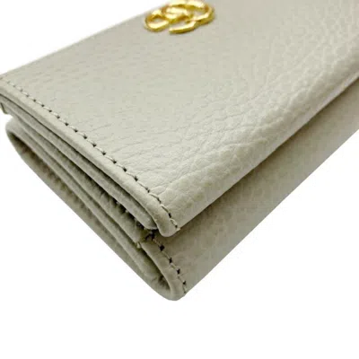 Pre-owned Gucci Gray Leather Wallet (tri-fold) ()