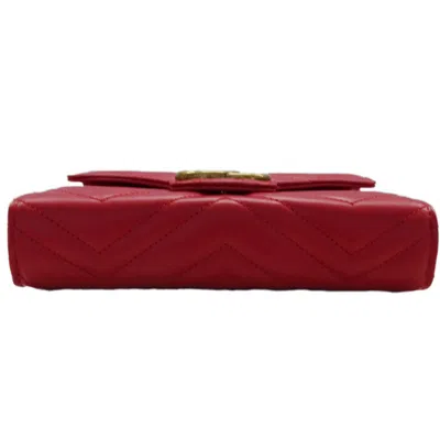 Pre-owned Gucci Red Color Leather Shoulder Bag ()