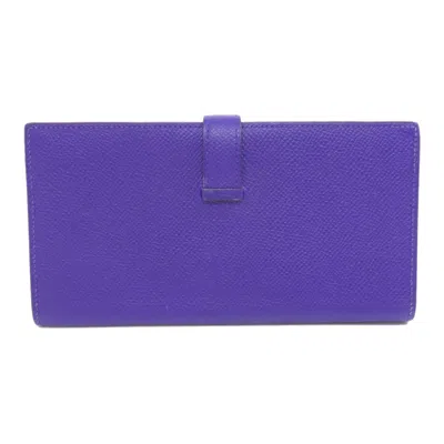 Pre-owned Hermes Blue Electric Epsom Leather Coin Purse/coin Case ()