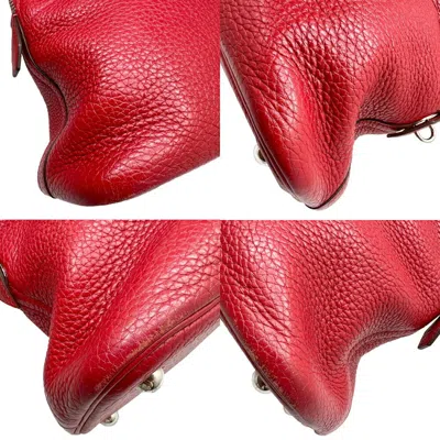 Pre-owned Hermes Bolide Red Color Rouge Casaque Taurillon Clemence Leather Handbag Shoulder Bag () In Red Color, Rouge Casaque