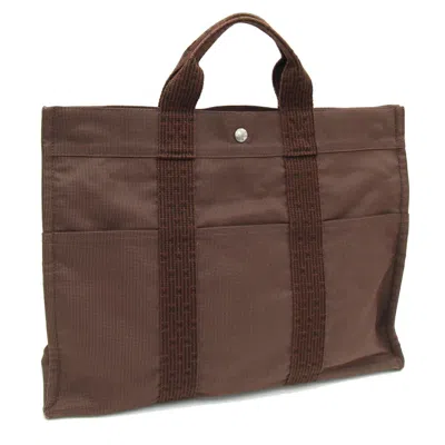 Pre-owned Hermes Brown Canvas Handbag Tote Bag ()