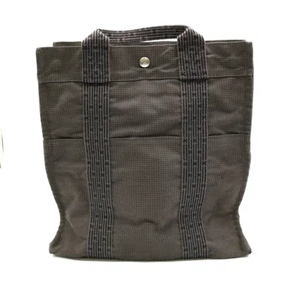 Pre-owned Hermes Gray Nylon Canvas Backpack ()