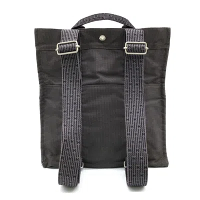 Pre-owned Hermes Gray Nylon Canvas Backpack ()