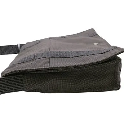 Pre-owned Hermes Gray Nylon Canvas Shoulder Bag ()
