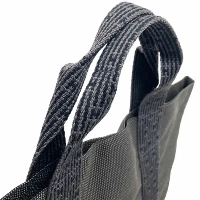 Pre-owned Hermes Her Line Gray Nylon Canvas Handbag Tote Bag ()