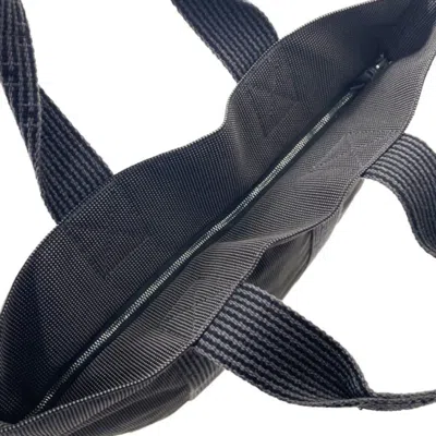 Pre-owned Hermes Her Line Gray Nylon Canvas Handbag Tote Bag ()