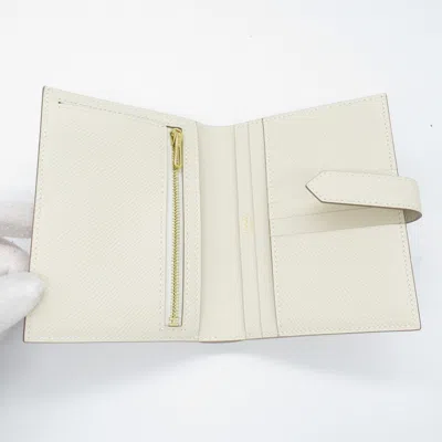 Pre-owned Hermes Ivory Leather Wallet (bi-fold) ()