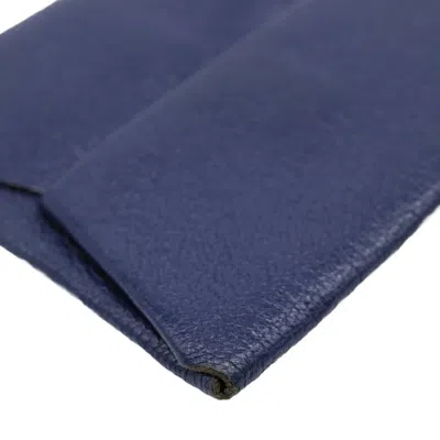 Pre-owned Hermes Navy Swift Leather Coin Purse/coin Case ()