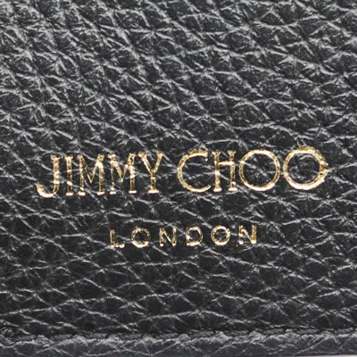 Pre-owned Jimmy Choo Black Leather Chain/shoulder Wallet ()