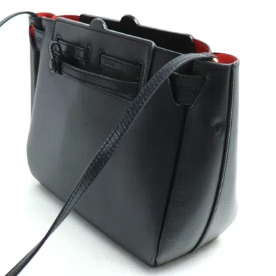 Pre-owned Loewe Black Red Color Leather Shoulder Bag () In Black, Red Color