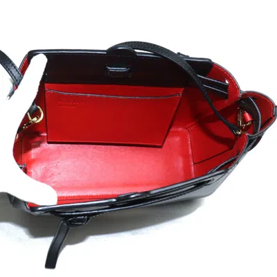 Pre-owned Loewe Black Red Color Leather Shoulder Bag () In Black, Red Color
