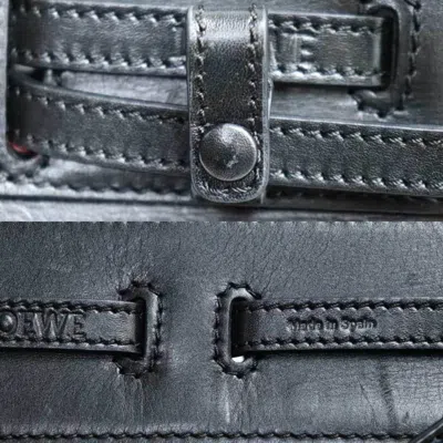 Pre-owned Loewe Black Red Color Leather Shoulder Bag () In Black, Red Color