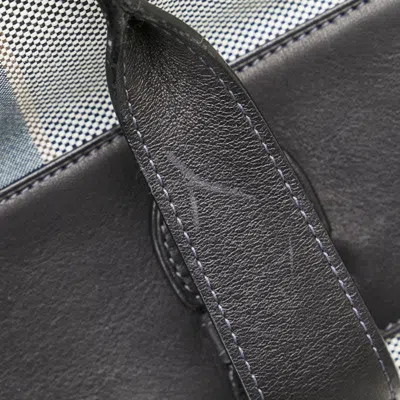 Pre-owned Loewe Gray Navy Canvas Leather Tote Bag () In Gray, Navy