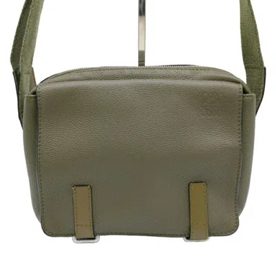 Pre-owned Loewe Khaki Leather Shoulder Bag ()