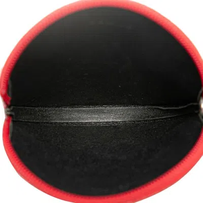Pre-owned Loewe Purple Red Color Leather Coin Purse/coin Case () In Purple, Red Color