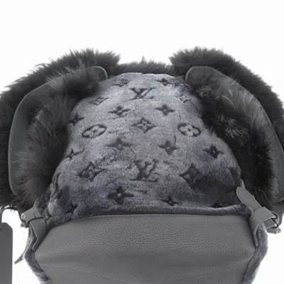 Pre-owned Louis Vuitton Black Brown Gray Leather Backpack () In Black, Brown, Gray