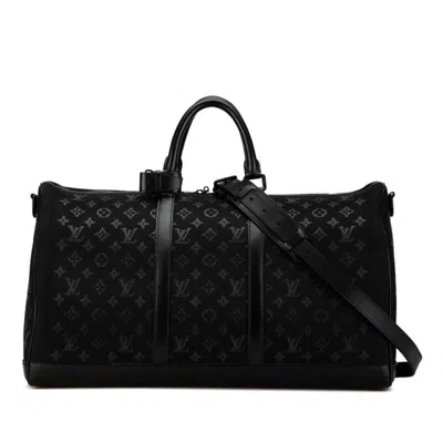 Pre-owned Louis Vuitton Black Canvas Leather Boston Bag Shoulder Bag ()