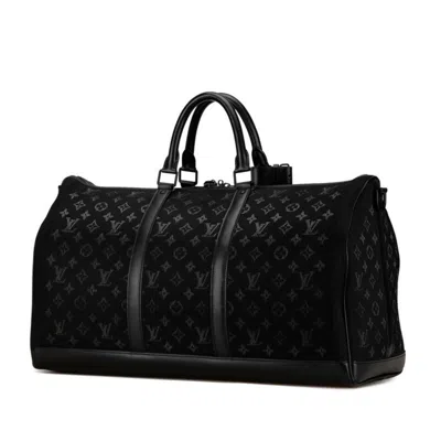 Pre-owned Louis Vuitton Black Canvas Leather Boston Bag Shoulder Bag ()