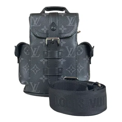 Pre-owned Louis Vuitton Black Monogram Eclipse Shoulder Bag ()