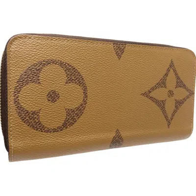 Pre-owned Louis Vuitton Brown Canvas Long Wallet (bi-fold) ()