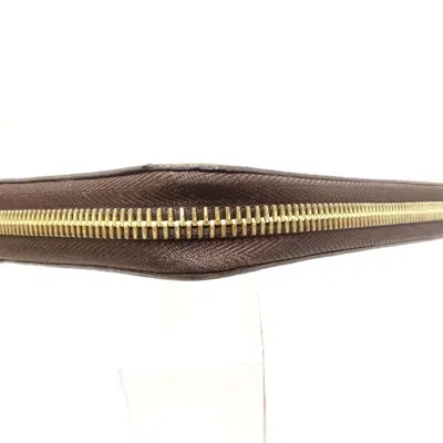 Pre-owned Louis Vuitton Brown Canvas Long Wallet (bi-fold) ()