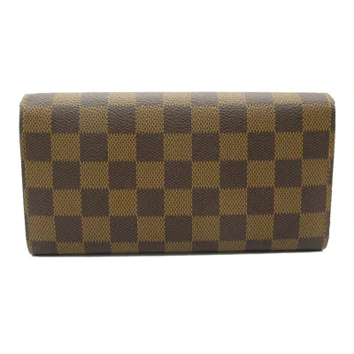 Pre-owned Louis Vuitton Brown Coated Canvas Damier Canvas Pvc Wallet (bi-fold) ()