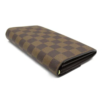 Pre-owned Louis Vuitton Brown Coated Canvas Damier Canvas Pvc Wallet (bi-fold) ()