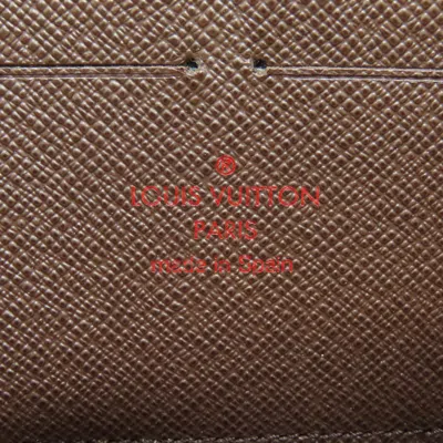 Pre-owned Louis Vuitton Brown Damier Canvas Damier Canvas Long Wallet (bi-fold) () In Brown, Damier Canvas