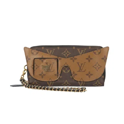 Pre-owned Louis Vuitton Brown Monogram Canvas Monogram Reverse Long Wallet (bi-fold) ()