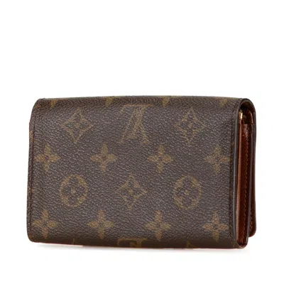 Pre-owned Louis Vuitton Brown Pvc Leather Wallet (bi-fold) ()