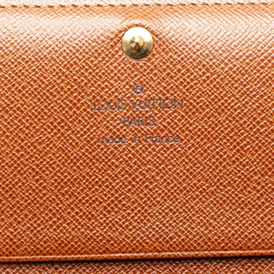 Pre-owned Louis Vuitton Brown Pvc Leather Wallet (bi-fold) ()