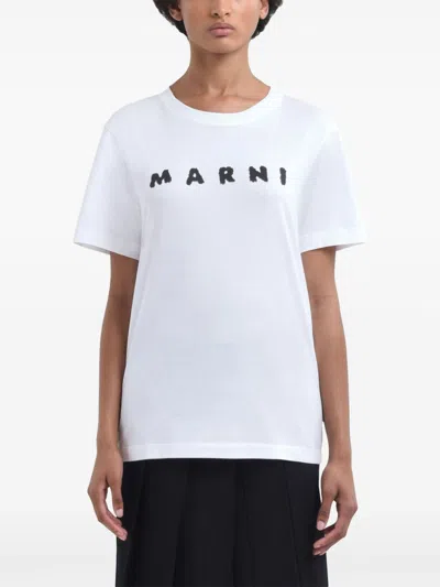 Marni Classic Short-sleeve T-shirt With Scribbled Logo