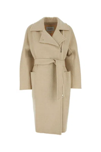Max Mara Sand Wool Agosto Coat