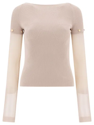 Sportmax Fitted Boat Neckline Jumper With Button Accents