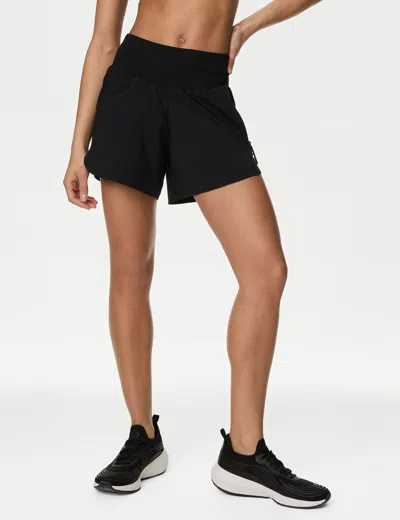 Goodmove High Waisted Sports Shorts In Black