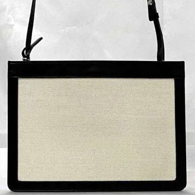 Pre-owned Balenciaga Black White Canvas Shoulder Bag () In Black, White
