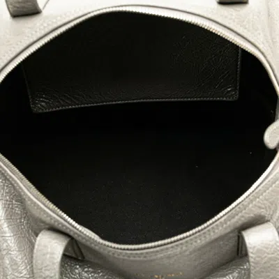 Pre-owned Balenciaga Gray Leather Boston Bag Shoulder Bag ()
