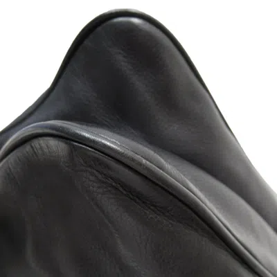 Pre-owned Bally Black Light Beige Leather Canvas Shoulder Bag () In Black, Light Beige