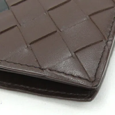 Pre-owned Bottega Veneta Black Brown Leather Wallet (bi-fold) () In Black, Brown