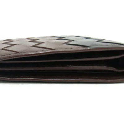 Pre-owned Bottega Veneta Black Brown Leather Wallet (bi-fold) () In Black, Brown