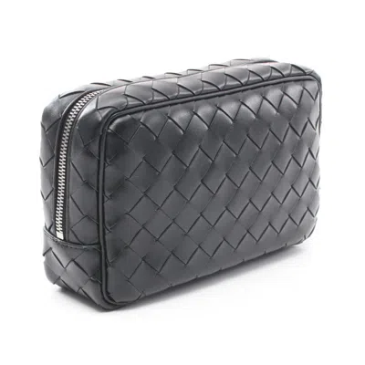Pre-owned Bottega Veneta Black Leather Clutch Bag Pouch ()