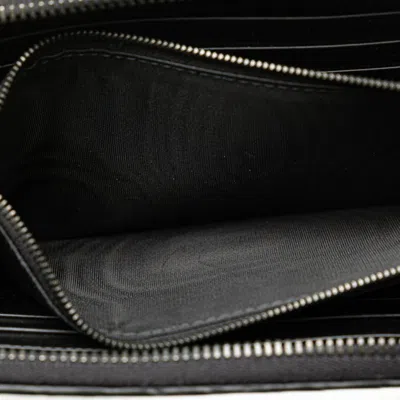 Pre-owned Bottega Veneta Black Leather Long Wallet (bi-fold) ()