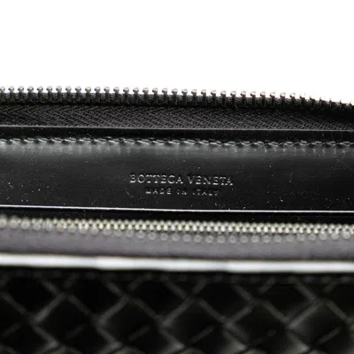 Pre-owned Bottega Veneta Black Leather Long Wallet (bi-fold) ()