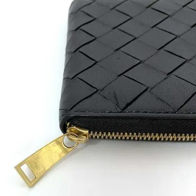 Pre-owned Bottega Veneta Black Leather Coin Purse/coin Case ()