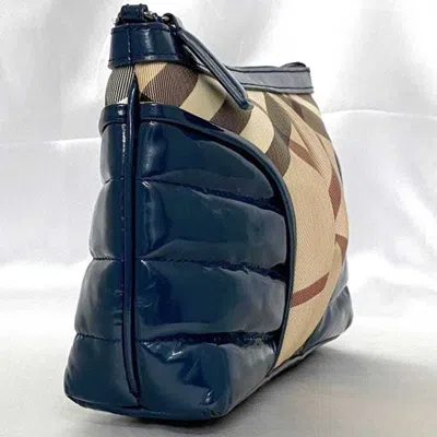 Pre-owned Burberry Beige Pvc Leather Clutch Bag Pouch ()