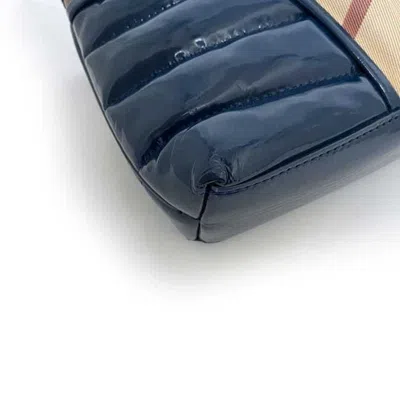 Pre-owned Burberry Beige Pvc Leather Clutch Bag Pouch ()