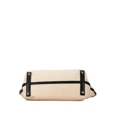 Pre-owned Burberry Black Canvas Leather Shoulder Bag Tote Bag ()